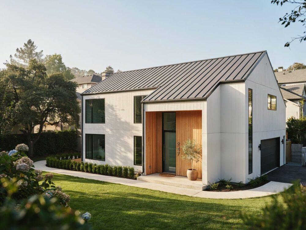 architektura domu z dachem kopertowym