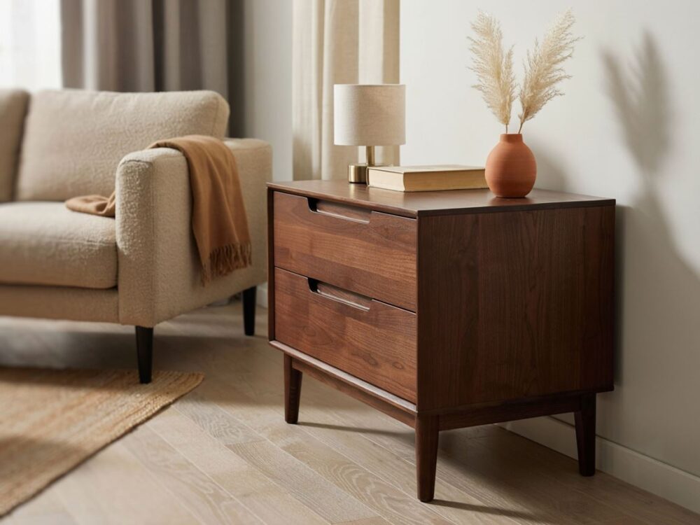 komoda wenge w salonie