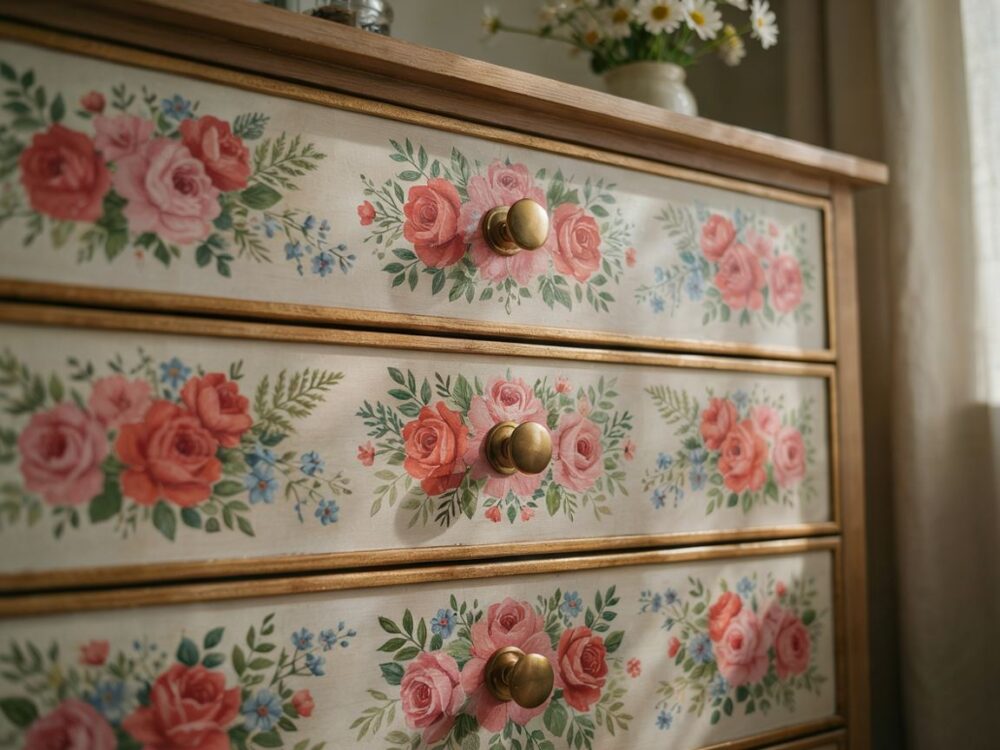 wzory kwiatowe do decoupage